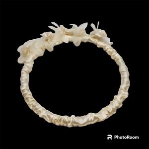 Vintage 80’s Randi Lyn Bridal Design Ivory Floral Bridal Dress Train Ring OG Box